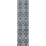 Bali Geometric Area Rug in Platinum/Sky Blue/Teal