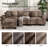 88" Modular Sectional Loveseat Couches For Living Room, 3-seater Deep Seat Sofa With Ottoman-1915296879