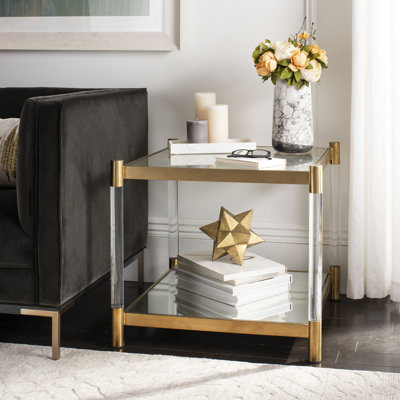 Chantai Glass Top End Table