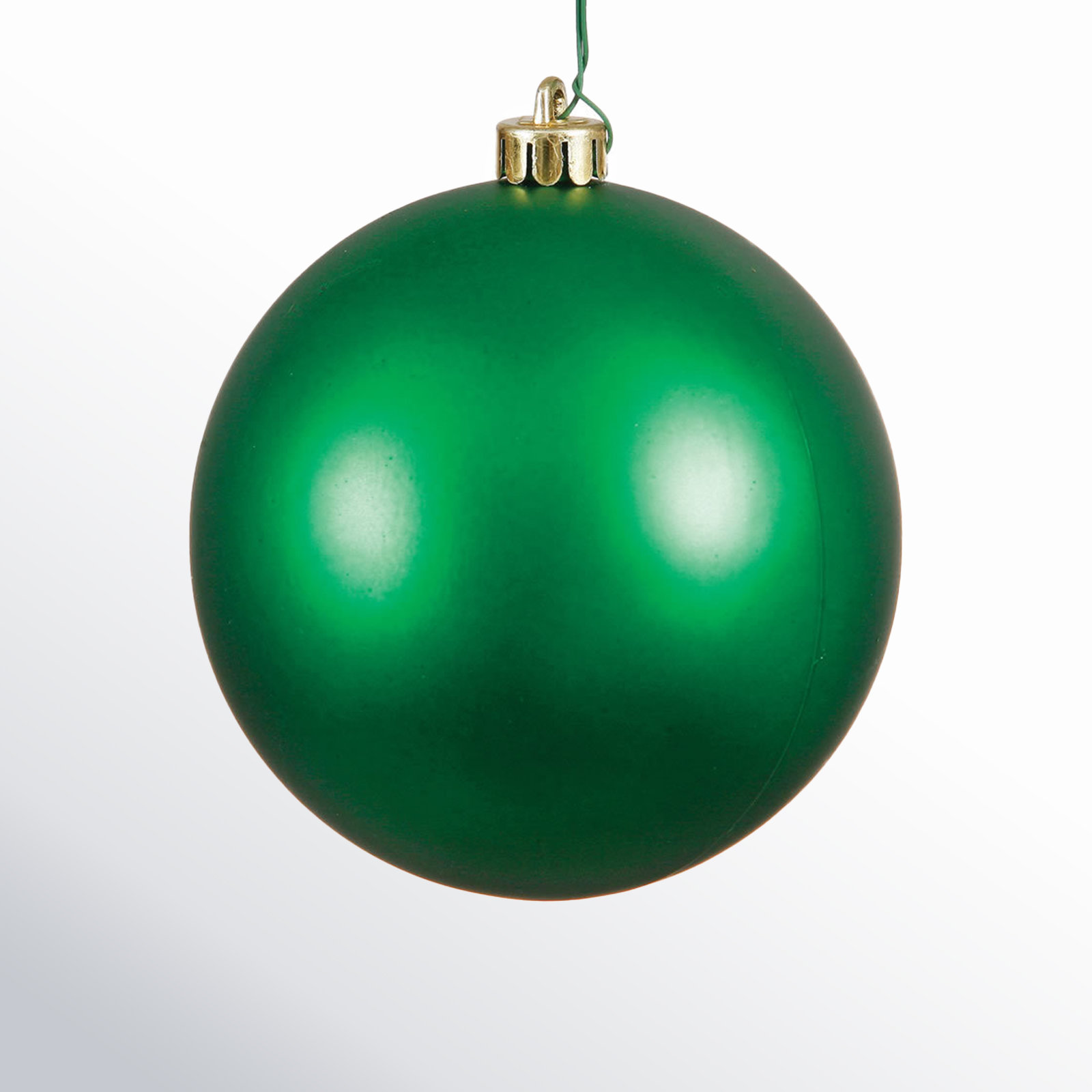 The Holiday Aisle® 12" Shatterproof Bauble, 2.75", Green Matte