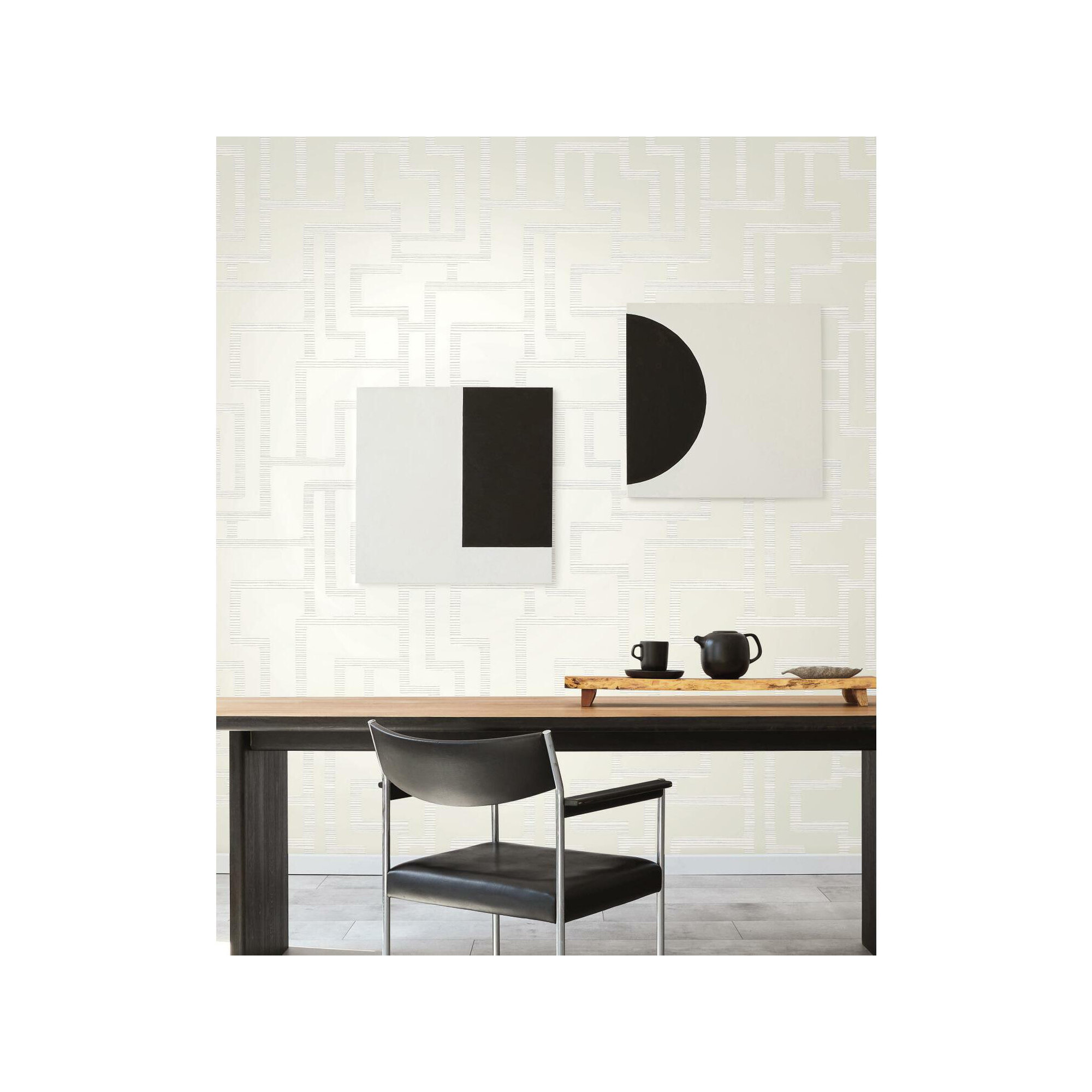 Willem Geometric Wallpaper, Pearl