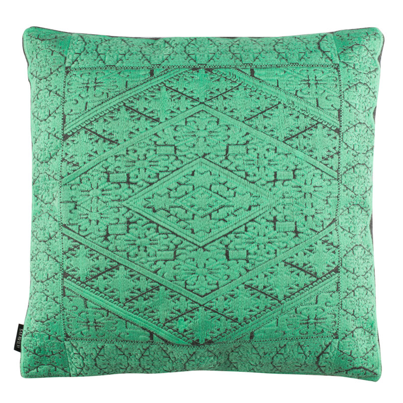 Lila Ikat Reversible Throw Pillow, Teal