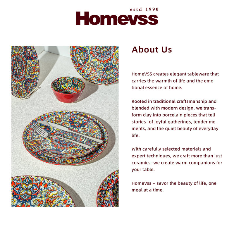 Dinnerware - Service for 4, Red