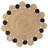 Adwin Two-Tone Jute Hippy Circle Natural/Black Rug-1262017185