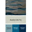Art mural horizontal rayé bleu ciel et gris crème en métal-835527181