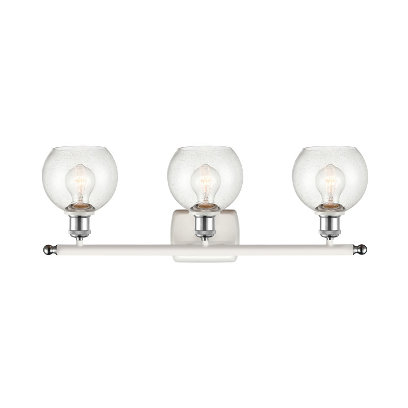 Cindi 3 - Light Vanity Light, Incandescent, White Polished Chrome
