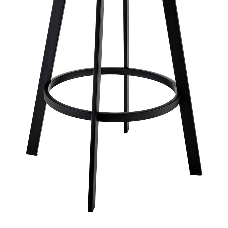 Chaise de bar pivotante 26 po en similicuir et fer