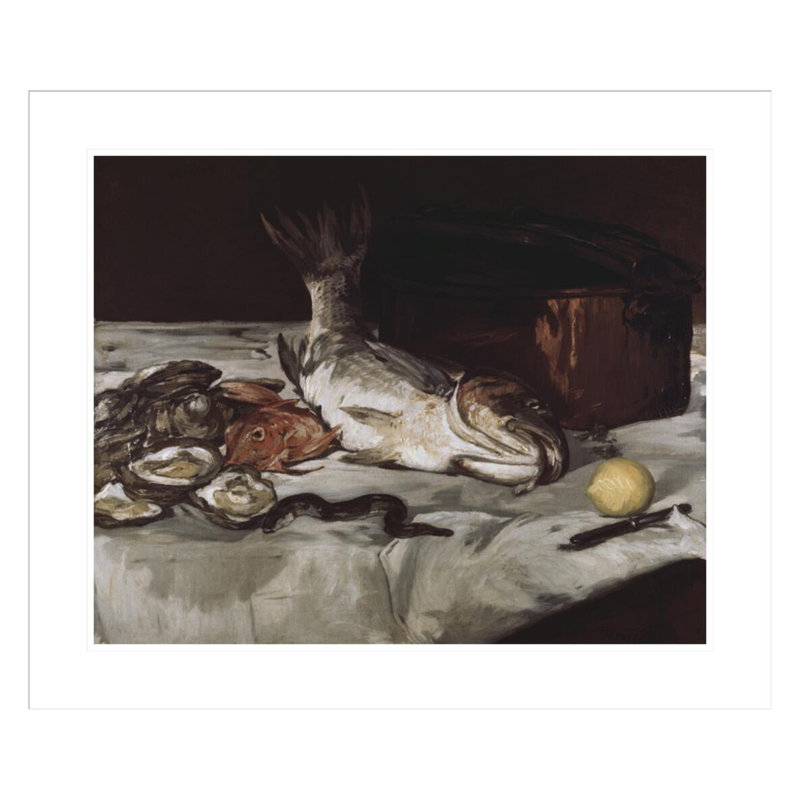Poisson (nature morte) par Édouard Manet, impression giclée sur cadre, H 23,5 po x l 27,83 po