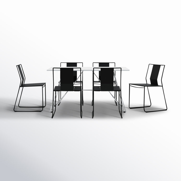 Avers 55.25'' Rectangular 6 - Person Outdoor Dining Set