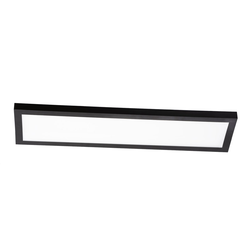 Plafonnier encastré linéaire à DEL 24 po Jovane - 277 V - noir, Noir