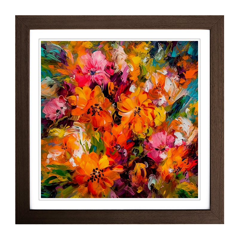 Single Picture Frame Print on Wood, Walnut