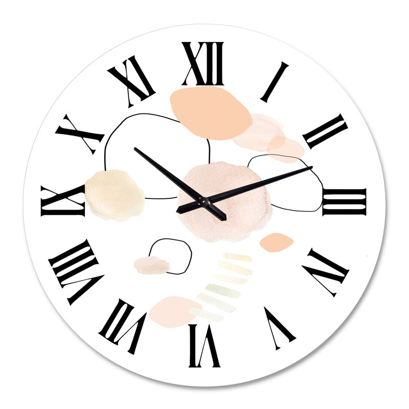 Watercolor Stains - Horloge murale Shabby Elegance, Surdimensionné
