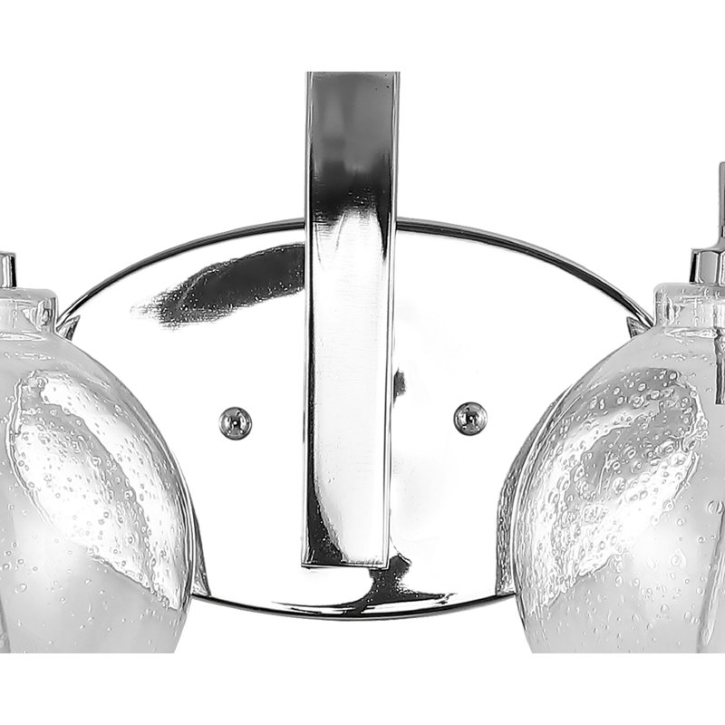 Éclairage pour meuble-lavabo rustique à DEL Daulton, Chrome chrome, 4