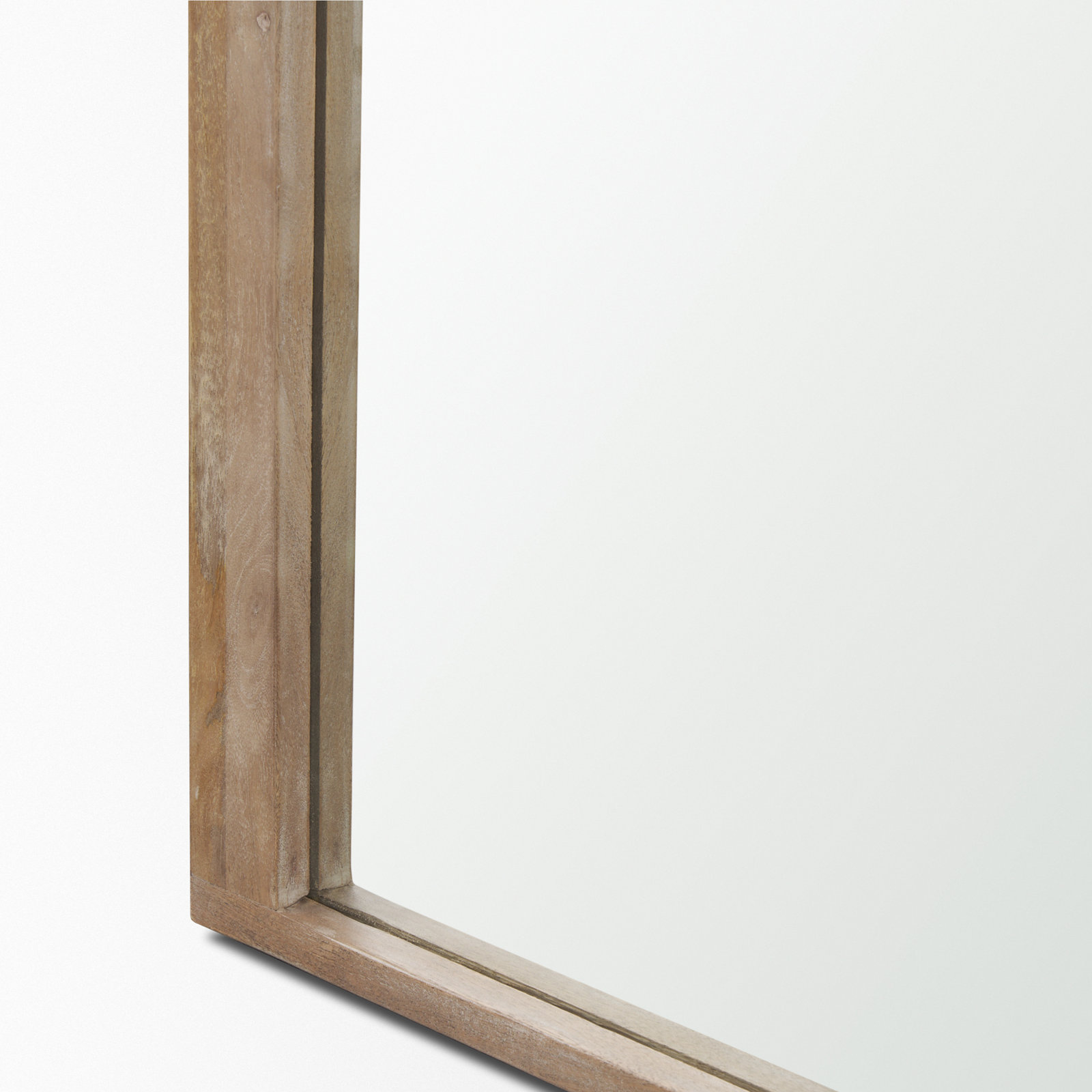 Vixe Solid Wood Mirror, Light Brown, 72" x 30"