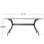 Table de patio rectangulaire en aluminium coulé de 68 po de style cuivre avec finition cuivre, fabriquée en aluminium