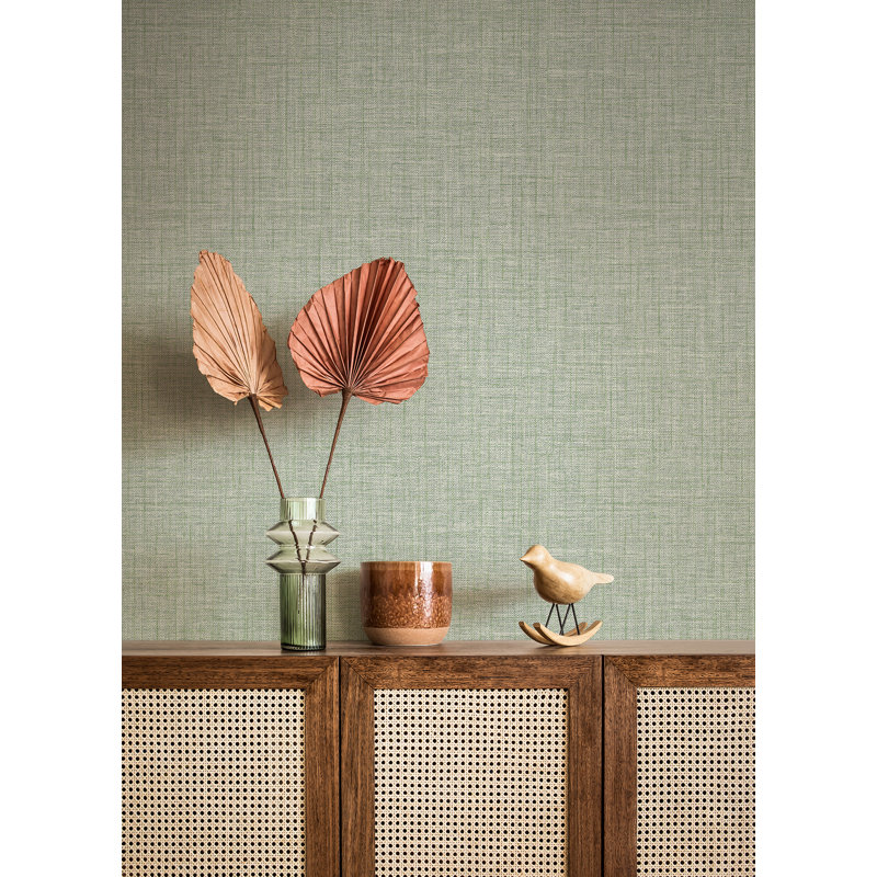 Ingrid 33' L x 20.5" W Wallpaper Roll, Green