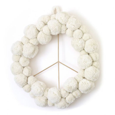 15'' Handcrafted Dried Cotton Wreath