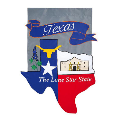 Drapeau de jardin 2 côtés texas
