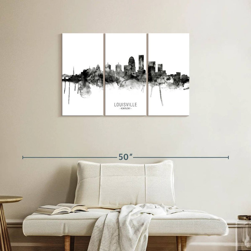 Louisville, Kentucky City Skyline III, H 24 po x l 38 po