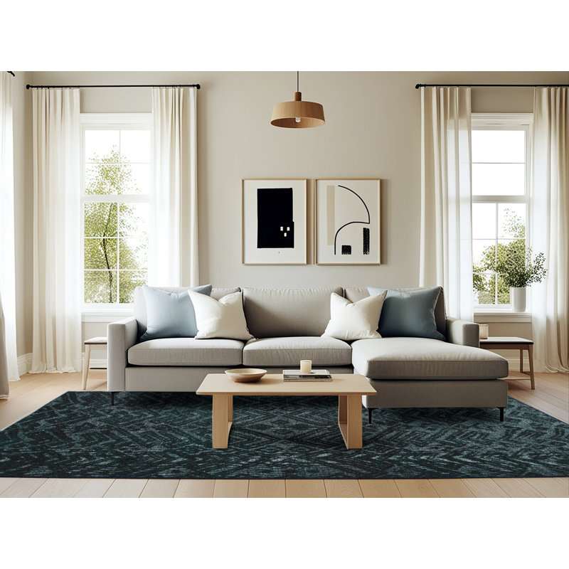 Tapis abstrait moderne 4650, Rectangle 6 pi x 9 pi
