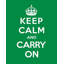 Toile tendue avec châssis, «The Keeper Calm and Carry On», vert du Royaume-Uni 371968-1869525752
