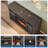 59" Farmhouse TV Stand for TVs Up to 65 Inches, Entertainment Center with Open Storage Cabinets-1956279453