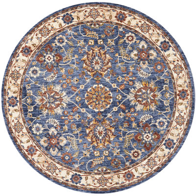 Tapis bleu d'inspiration persane Isabell