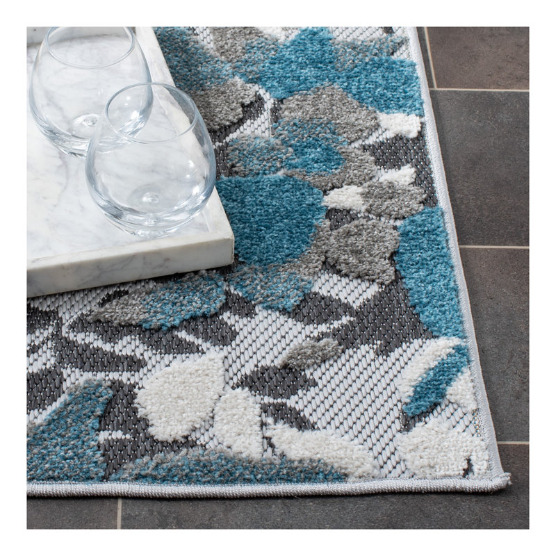 Latifah Performance Floral Rug, Square 6'7"