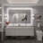 Molly Framelss or Framed LED Anti-Fog Tempered Glass Wall Bathroom Vanity Mirror - UL Certified-435387574-465619243