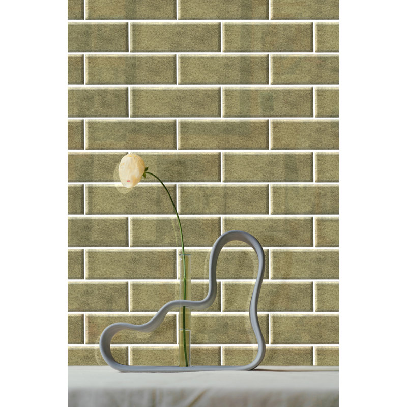 Carrelage mural en mosaïque de verre antique biseauté 4 po x 12 po (0,33 pi2 / pièce), Sarcelle