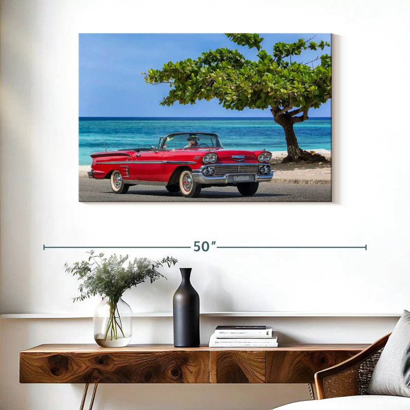 Mehar Red Cabriolet, 26" H x 39" W