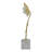 Luxury Floral Decorative Sculpture with Gold Accents and Marble Base - Elegant Handcrafted Tabletop Accent for Home and Office Decor.-1917793120