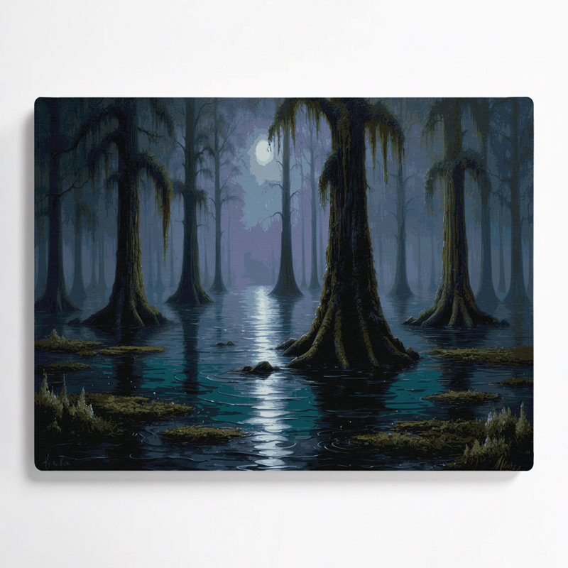 Art mural noir Sci Fi Misty, H 96 po x l 120 po x P 0,05 po