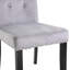 Chaise d’appoint rembourrée velours touffeté grise Voltaire-1365370860