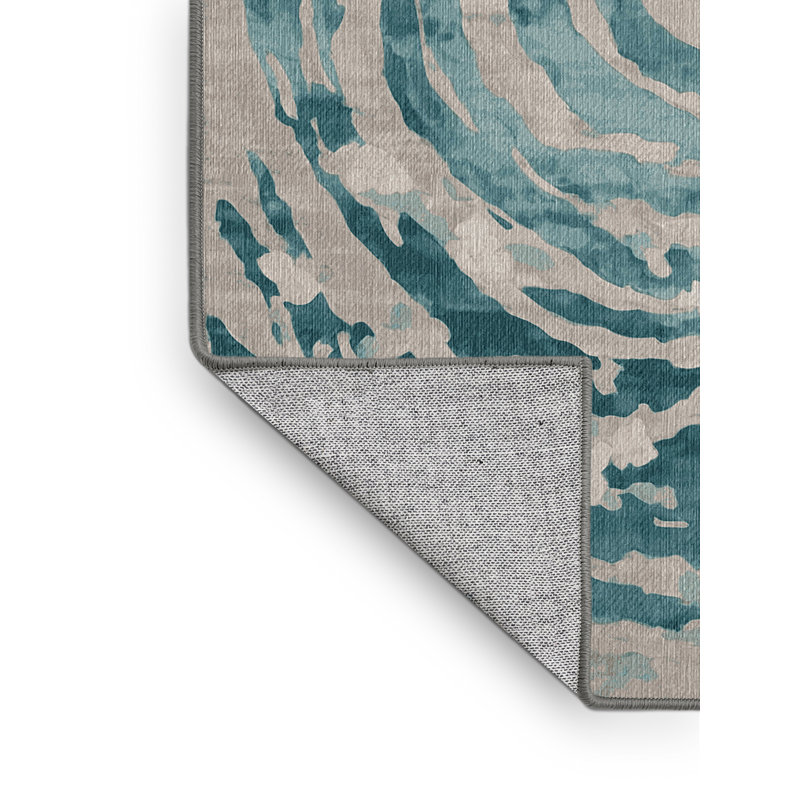 Machine Washable Gray Area Rug, Square 8'