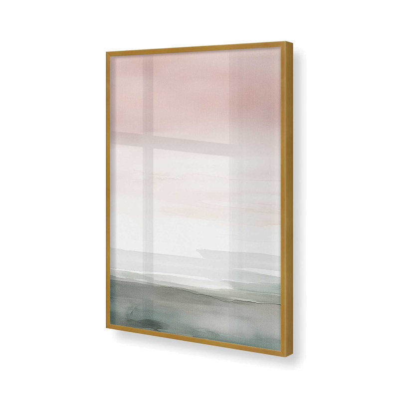 «Peach Tranquility I», reproduction, Cadre doré poli, H 15,25 po x l 12,25 po