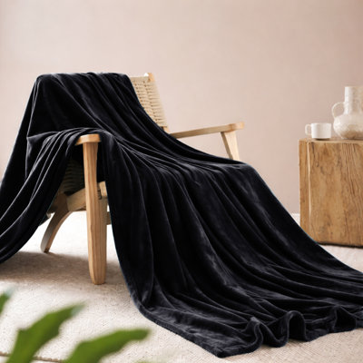 Double-Sided Mink Fleece Throw Blanket-Super Soft & Warm Bed Blanket