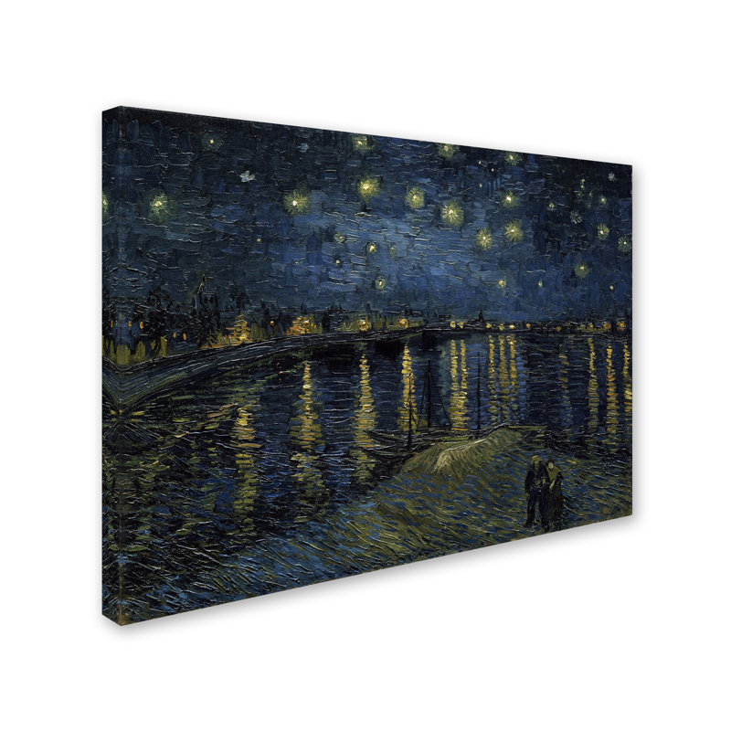 «The Starry Night II» par Vincent Van Gogh, reproduction d'art sur toile, H 24 po x l 32 po