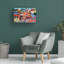Art mural sur toile tendue - "Quilts" de Julie Pace Hoff pour décoration de salon, de chambre à coucher ou de bureau - 16 x 24