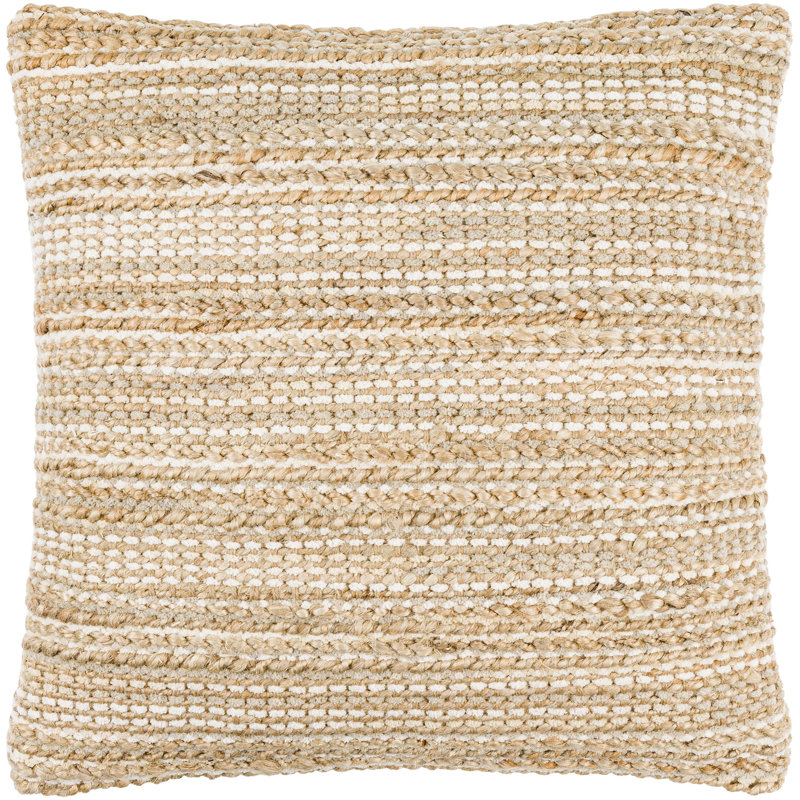 Cotton Throw Square Pillow, 20" x 20", Down