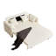 Lit-couchette réglable 3 en 1 beige avec lit escamotable, velours côtelé doux, 4 coussins, rangement latéral, éponge à haute densité, pour structure de véhicule récréatif et stable, capacité de poids de 600 lb, bureau d'appartement-434677236