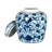 Decorative Chrysanthemum Ceramic Ginger Jar with Lid-76890302-76890300