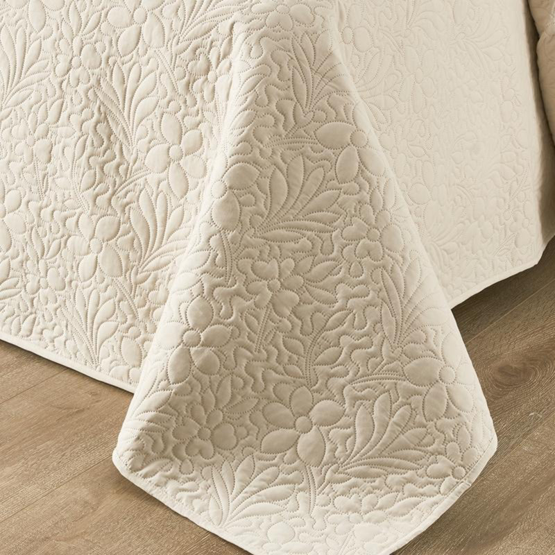 Couvre-lit en velours matelassé - Ensemble de 3 pièces de couleur unie - Décoration de chambre à coucher moderne