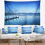 Paysage marin bleu vif avec tapisserie-28504490