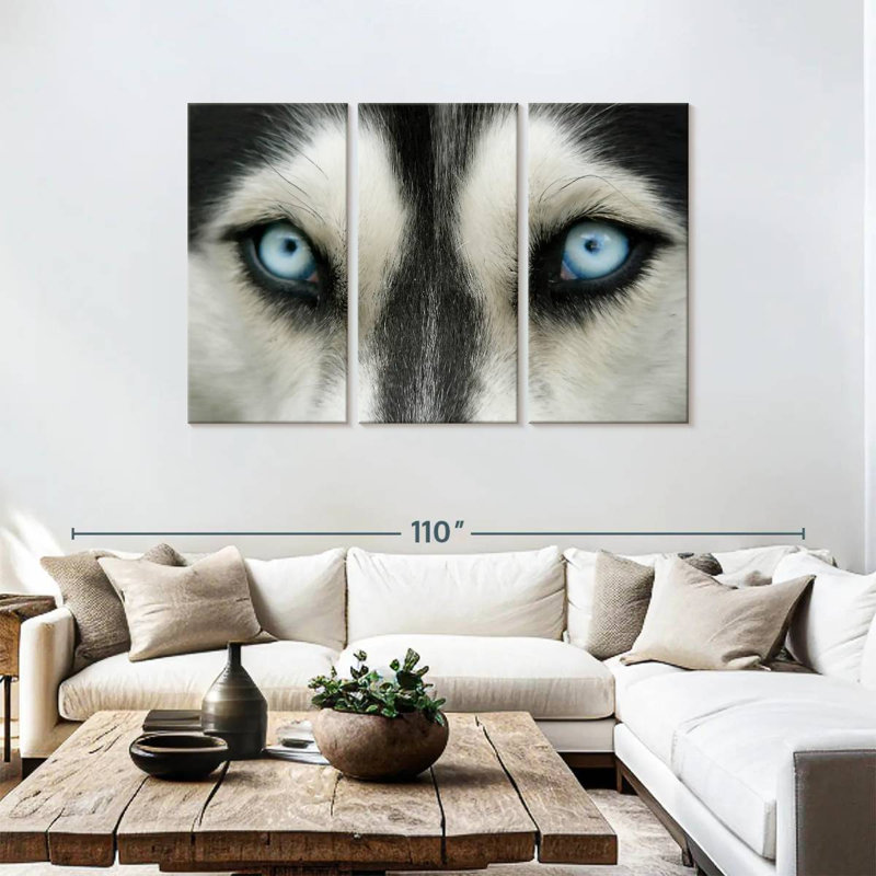 Brampt Sky Eyed Husky, 48" H x 74" W