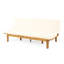  Banc réglable en bois pour l'extérieur avec dossier à lattes et design Mid-Century moderne, beige et teck