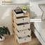 HOMCOM Chest of Drawers with Bamboo Frame 4 Fabric Drawers-1550290457