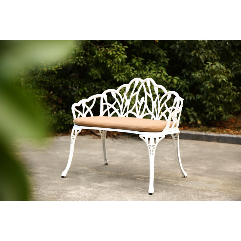 Banc de jardin avec accents floraux pour la terrasse et le jardin