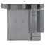 Lit escamotable mural avec armoire supérieure, tablettes et garde-robe, lit pliable peu encombrant-1260578674