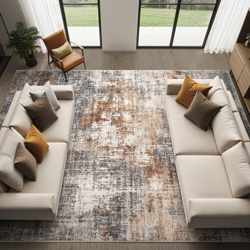  Dagmar Area Rug Living Room Rugs Washable Large Soft Indoor Neutral Modern Abstract Low Pile Rug Carpet for Bedroom Dining Room Farmhouse Home Office